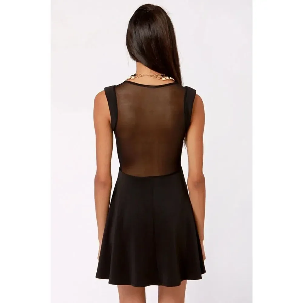 LuLu's Peek Chic Cutout Dress Black Size Small - Picture 4 of 13